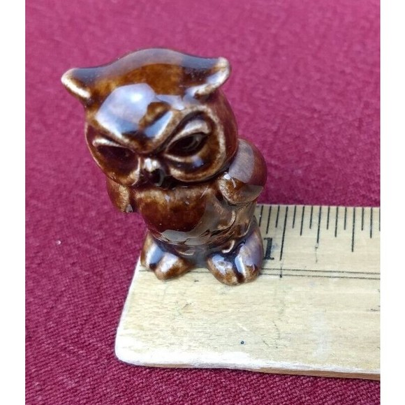 Vintage GOEBEL Mini Brown Wise Owl Figurine W. Germany MCM - Picture 7 of 8